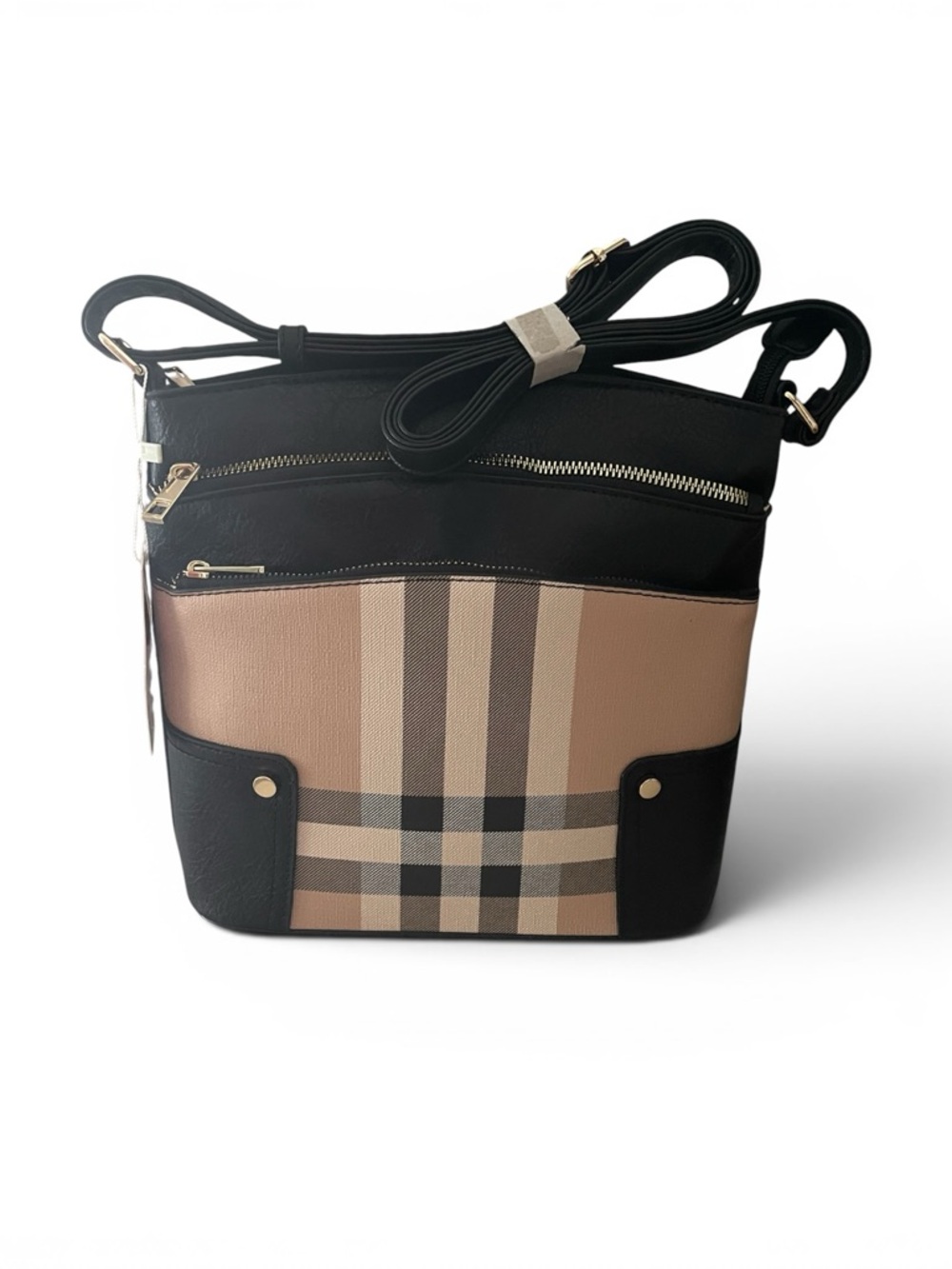 PLAID CROSSBODY SHOULDER BAG